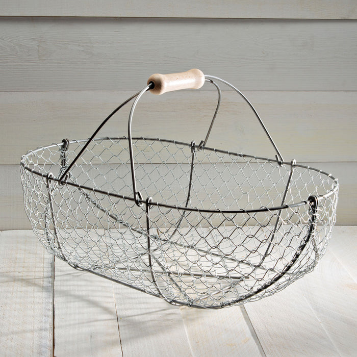 Large Woven Galvanized Basket