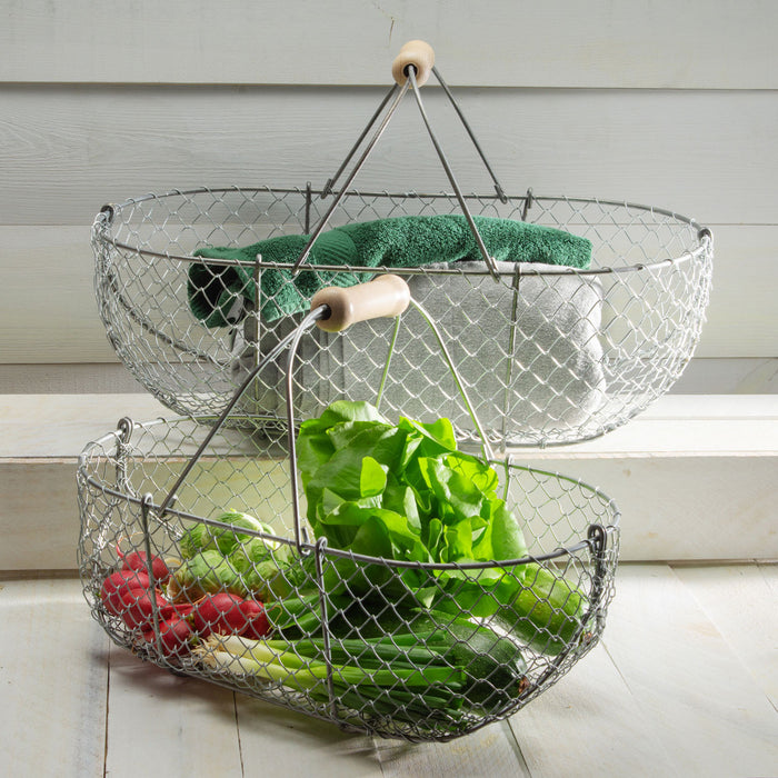 Large Woven Galvanized Basket