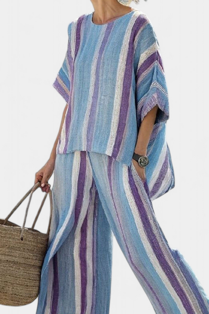 Laura | Set Striped Malva