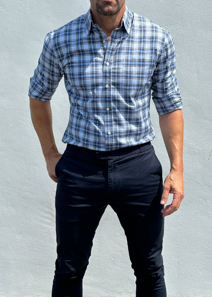 Light Blue Plaid Oxford - Light Blue Plaid