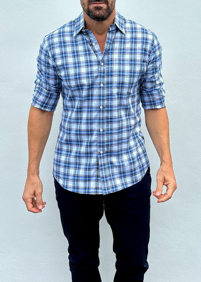 Light Blue Plaid Oxford - Light Blue Plaid