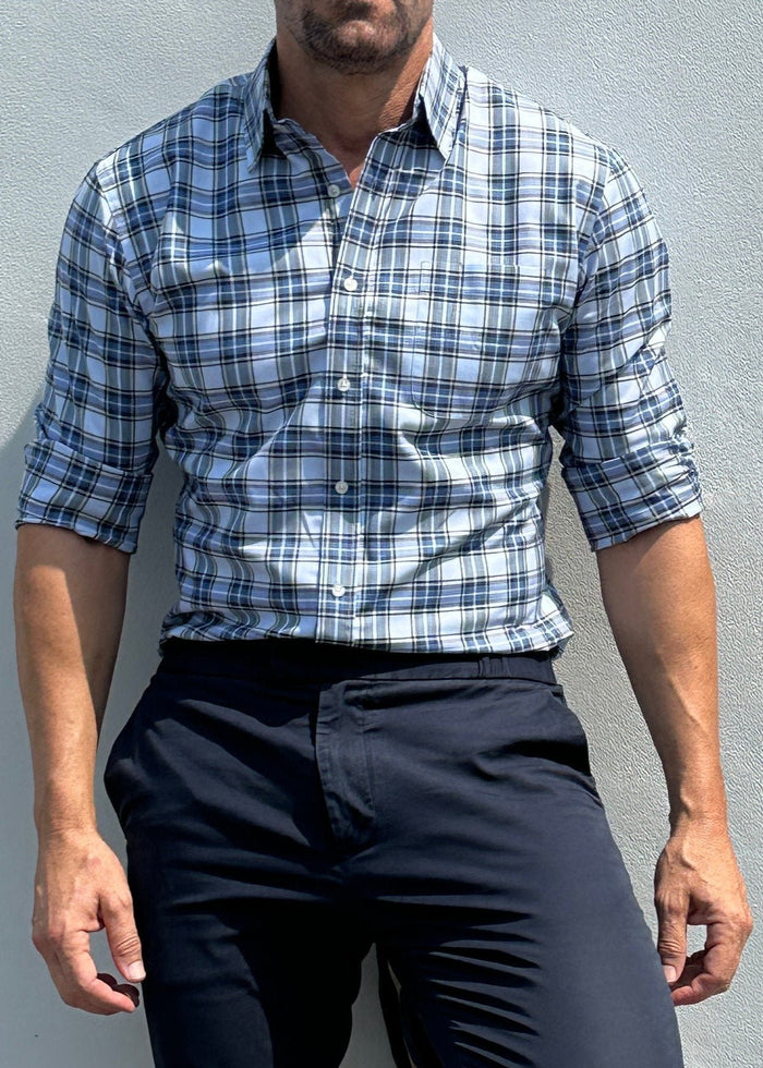 Light Blue Plaid Oxford - Light Blue Plaid