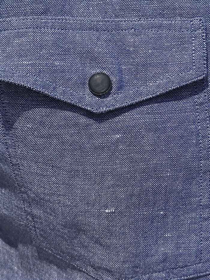Linen Blend Western - Indigo- Small Batch #670