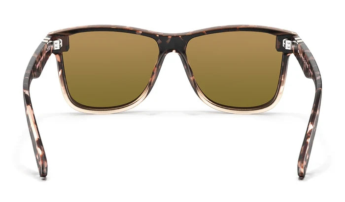 Lion Heart Polarized Sunglasses - Shield Lens & Crystal Peach Tortoise Fade Frame Sunglasses | $58 US | Blenders Eyewear