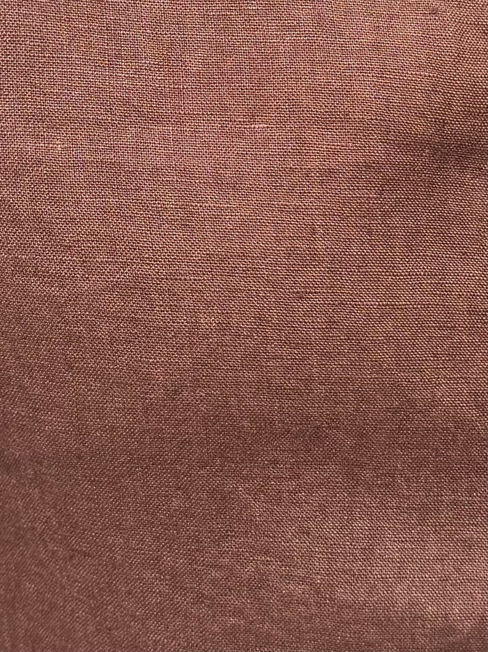 Long Sleeve 1-Pocket Robust Linen - Brown- Small Batch #663