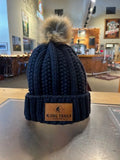 Long Trail Blue Knit Pom Pom