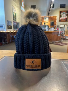 Long Trail Blue Knit Pom Pom