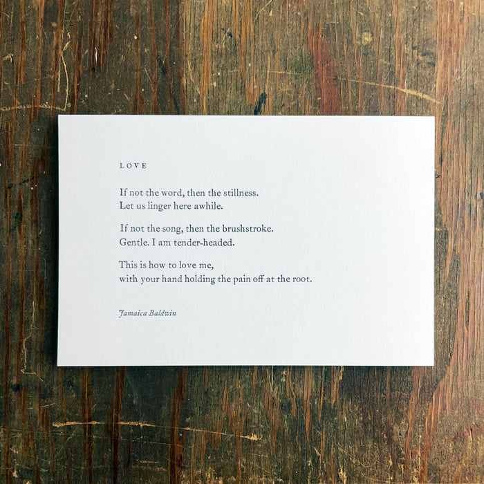 “Love” notecard