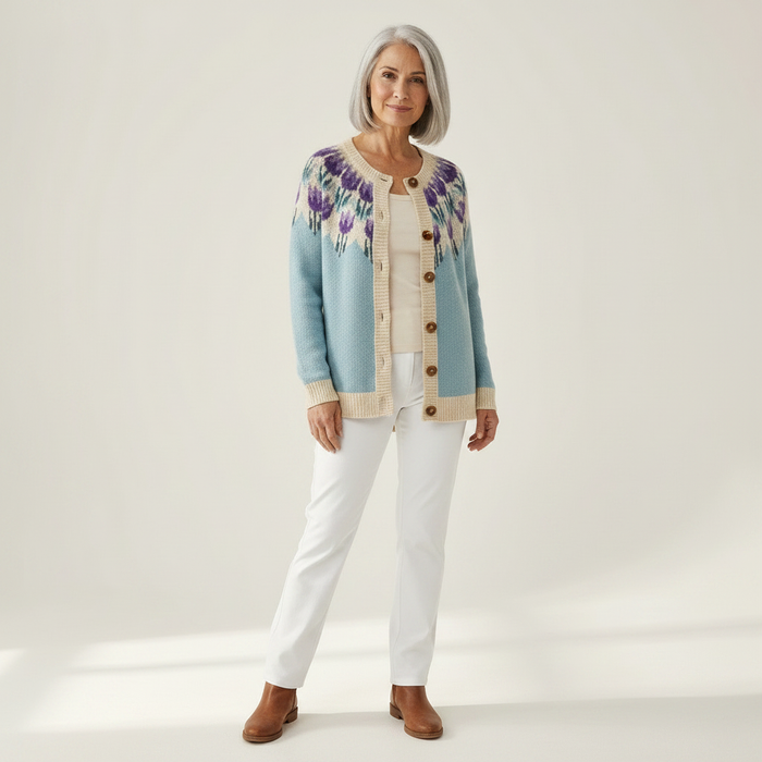 Marjatta - Floral Yoke Cardigan