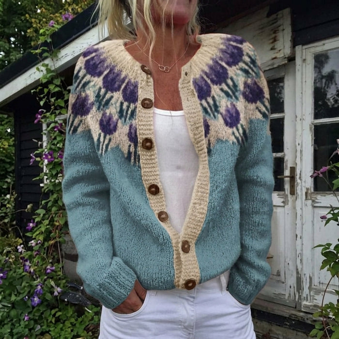 Marjatta - Floral Yoke Cardigan