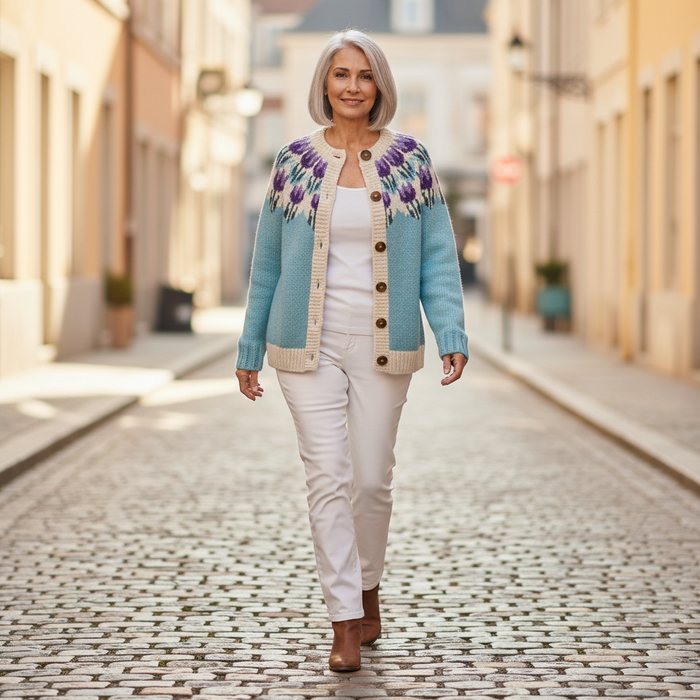 Marjatta - Floral Yoke Cardigan