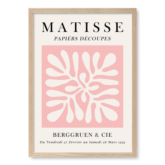 Matisse Floral 11 Modern Wall Art Print A4 (21 x 29.7cm) / Natural Oak Frame / No Border from our Australian Made Framed Wall Art, Prints & Posters collection by Profile Products (Australia) Pty Ltd