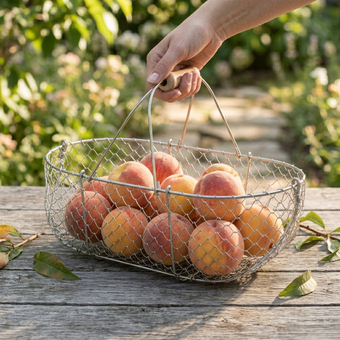 Medium Galvanized Basket