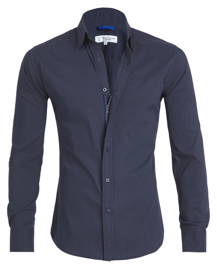 Mega-Stretch Performance Broadcloth - Dusty Midnight