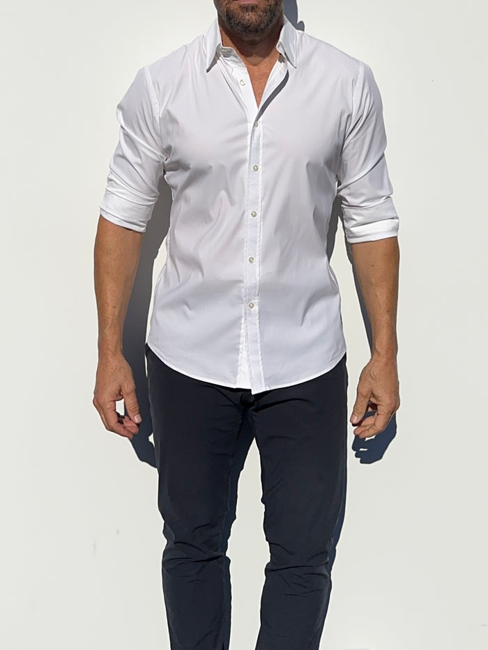 Mega-Stretch Performance Broadcloth - White