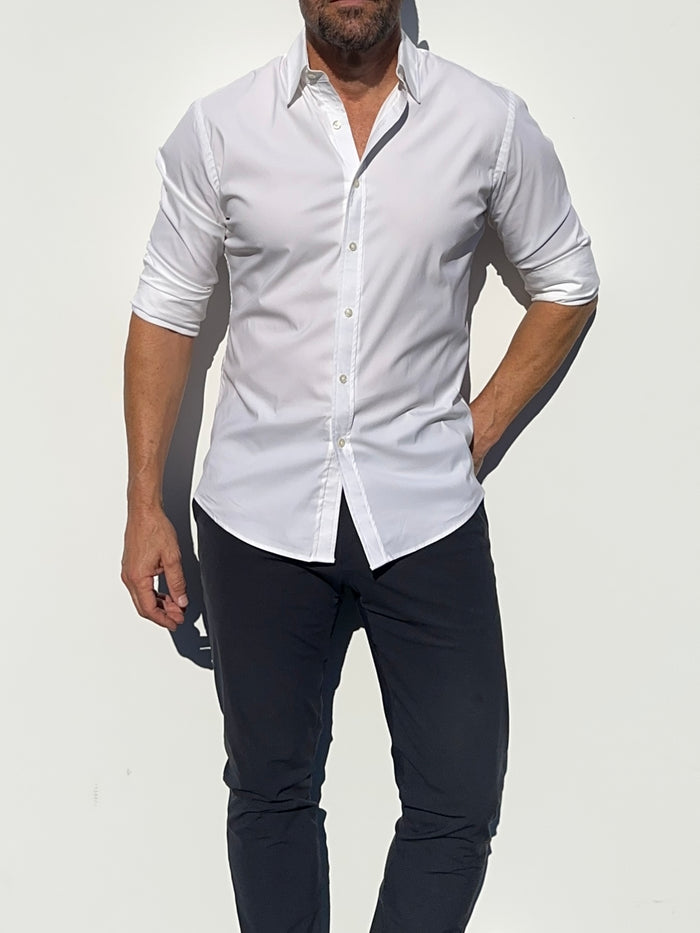 Mega-Stretch Performance Broadcloth - White