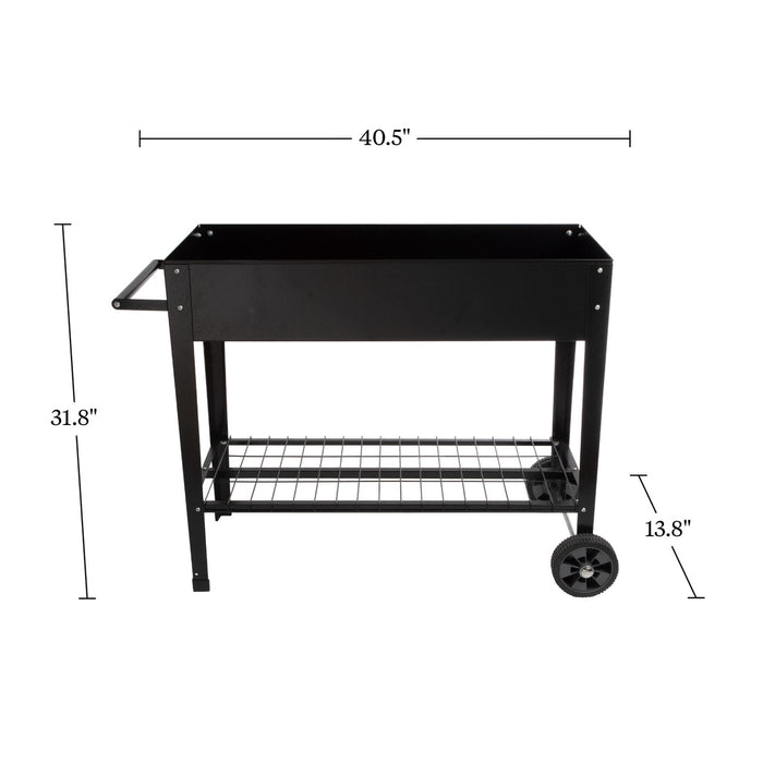 Metal Raised Garden Bed with Wheels