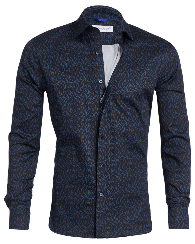 Midnight Lightning Party Shirt - Navy/Blue