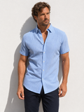Mini-Gingham Seersucker - Light Blue- Small Batch #673