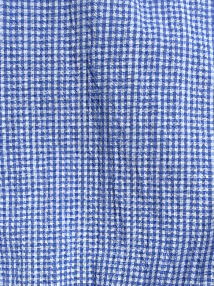 Mini-Gingham Seersucker - Light Blue- Small Batch #673