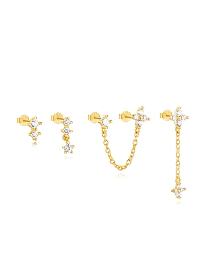 Mira | Gold-Plated Delicate Earrings with Smooth Surface