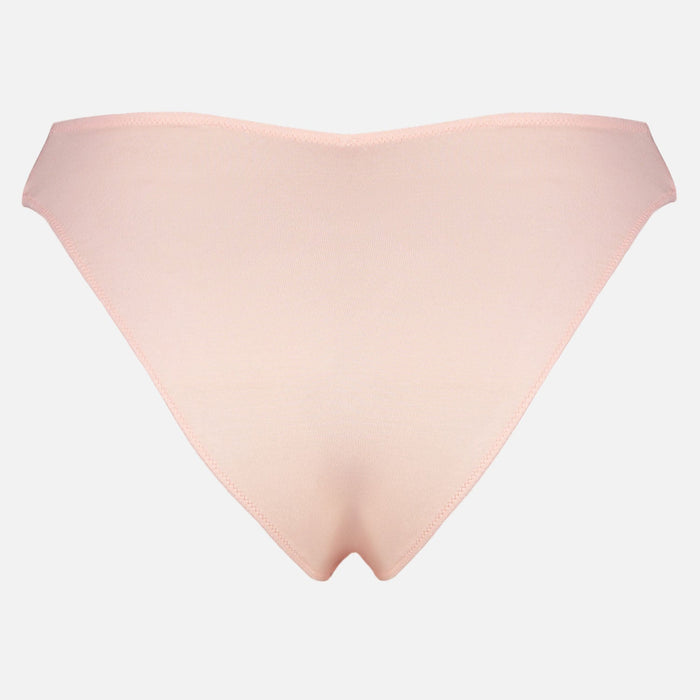 Videris Lingerie bikini knicker in blush pink TENCEL™  mid-rise style with cheeky bottom coverage and soft elastics