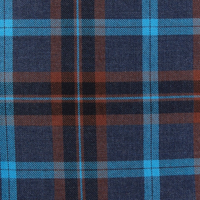 Navy, Aqua & Rust Plaid Flannel - Navy Aqua & Rust