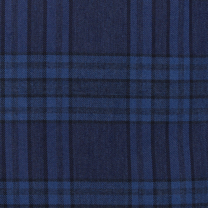 Navy & Blue Plaid Flannel - Navy & Blue