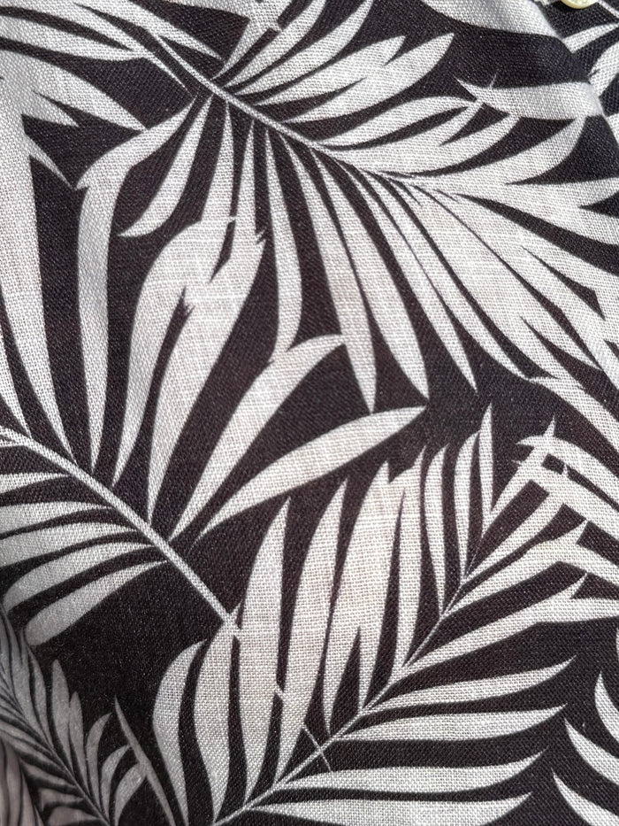 Navy Palms on Linen - Navy Palms on Linen