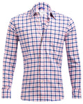 Navy, Pink & White Plaid Flannel - Pink & Navy Plaid