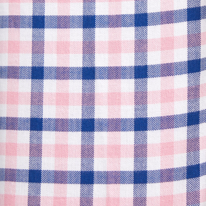 Navy, Pink & White Plaid Flannel - Pink & Navy Plaid