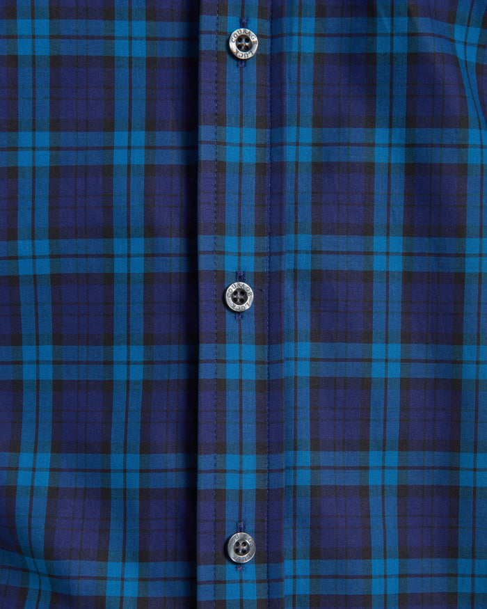Navy Plaid Organic Cotton - Small Batch #291 Navy Plaid Organic Cotton