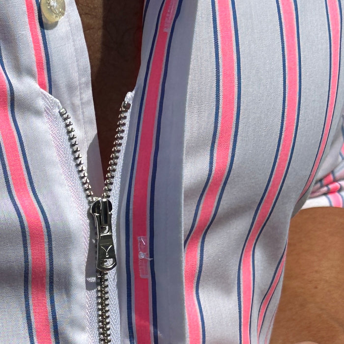Neon Pink & Blue Stripe - Neon Pink & Blue Stripe