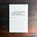 Not for Long notecard