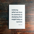 Noticing notecard