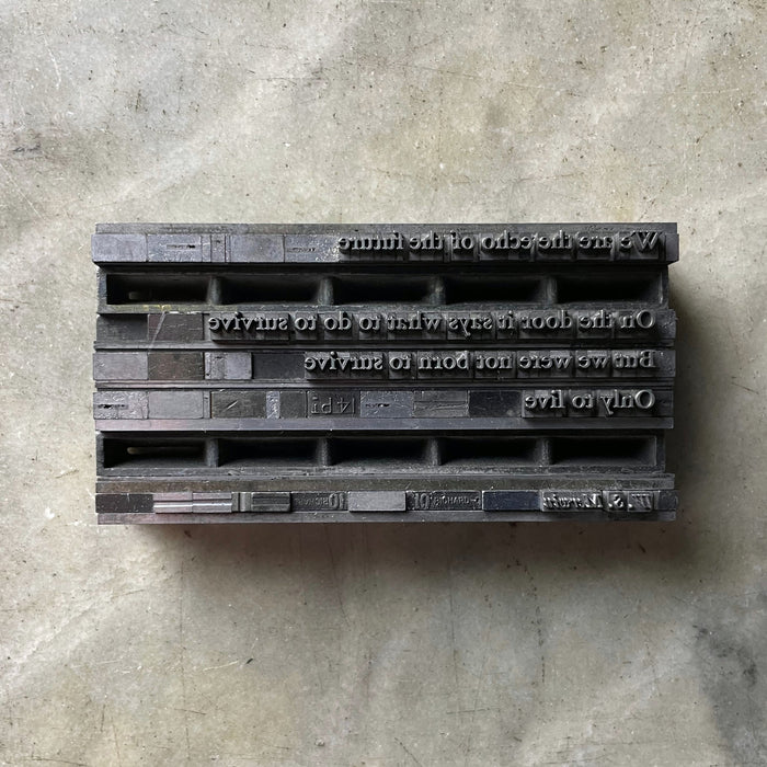 Only to Live notecard