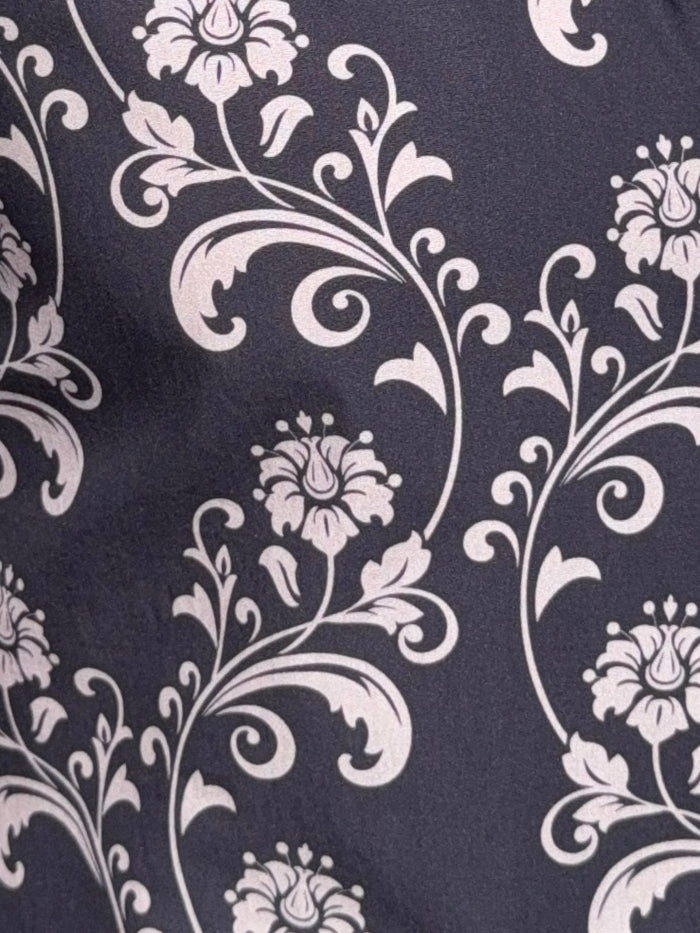 Ornamental Flowers on Navy - Ornamental Flowers