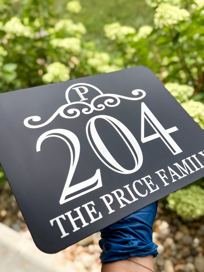 Personalized House Number Sign