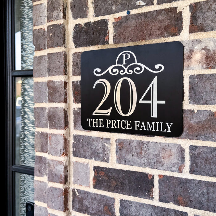 Personalized House Number Sign