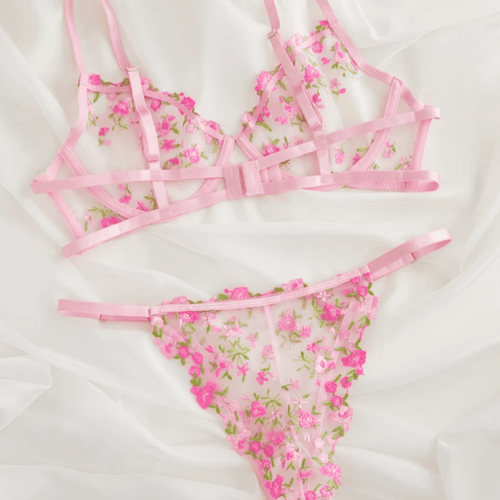 pink lingerie set