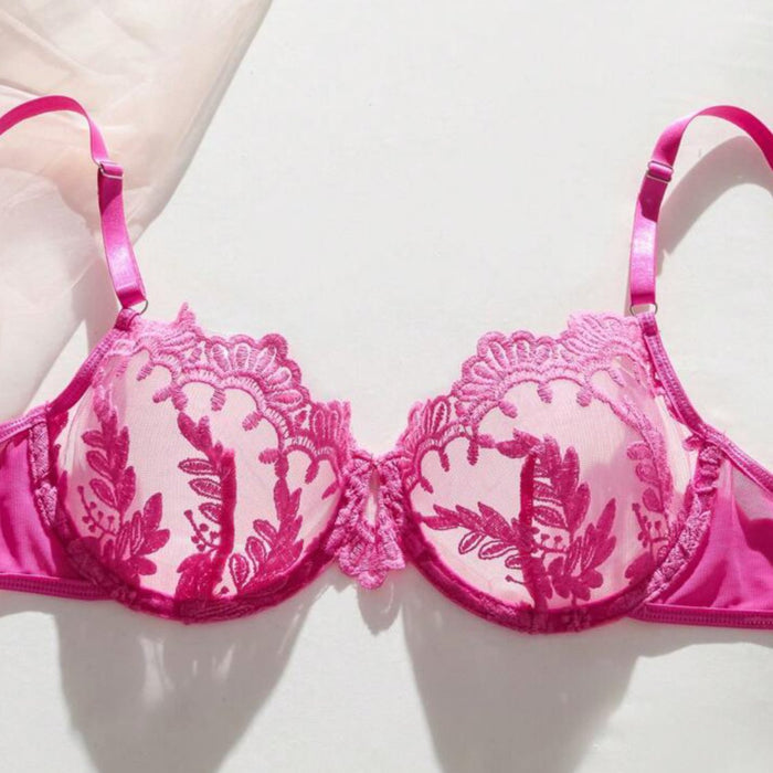 Pink Lingerie Set Floral - Self Care Shop