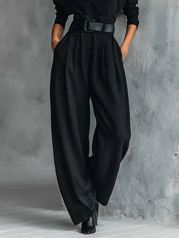 Plain | Set Black 2 Piece Belted