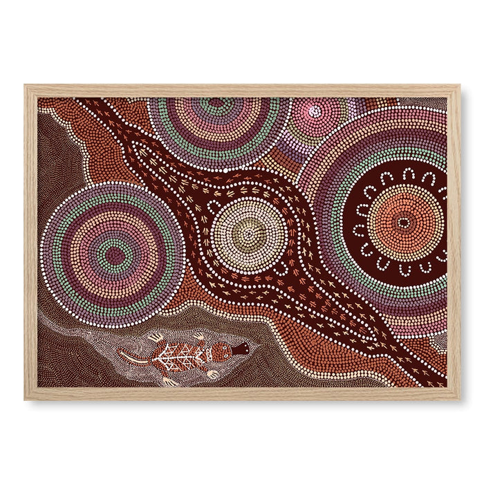 A4 (21 x 29.7cm) / Natural Oak Frame / No Border