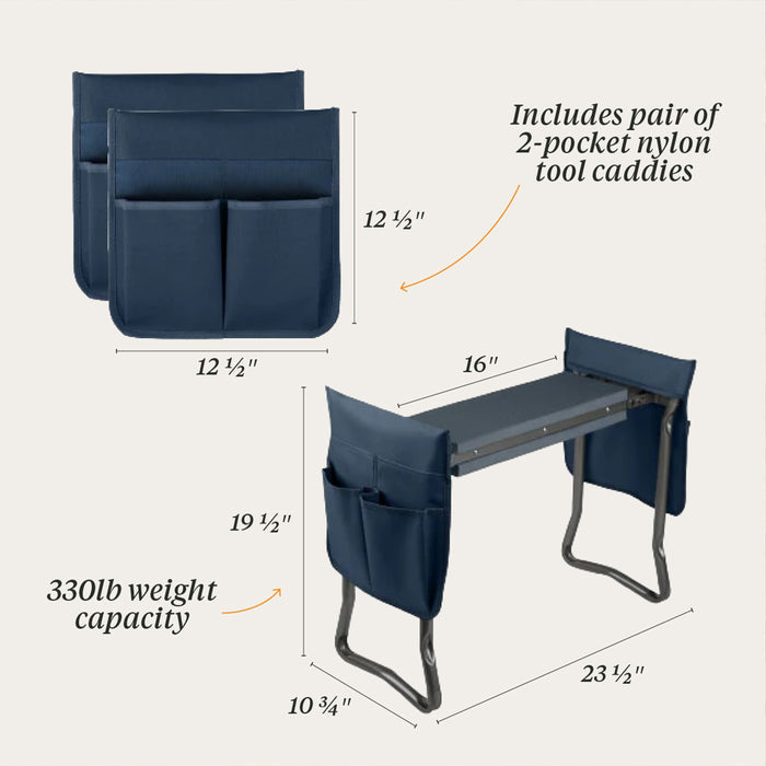 Portable Bench & Kneeler, Navy