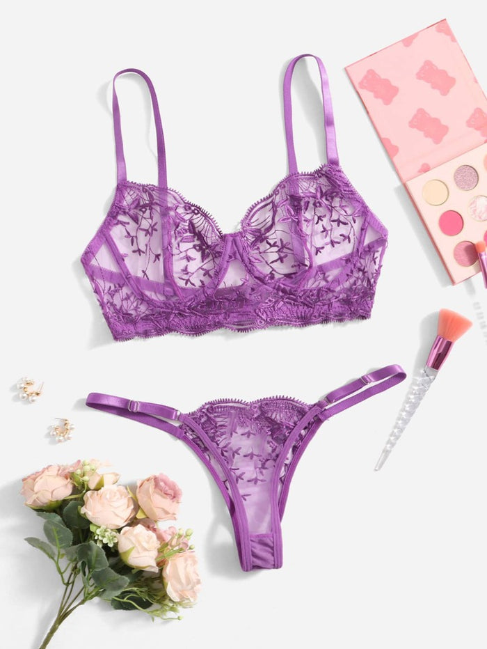 purple lingerie set