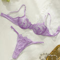 Purple Lingerie Set Floral - Self Care Shop