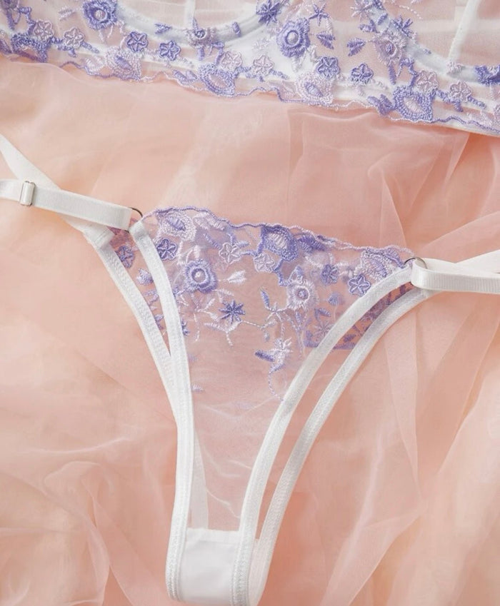 Purple Lingerie Set Mesh - Self Care Shop