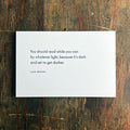 Read While You Can notecard