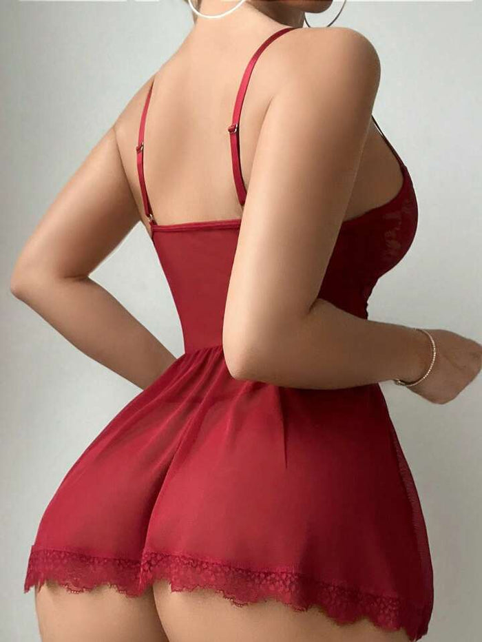sexy red lingerie
