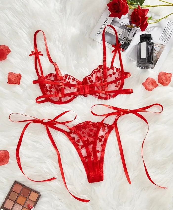 red lingerie negligees